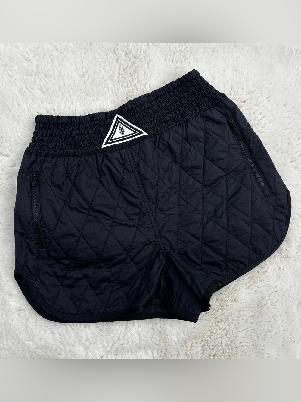 Free People FP Movement Black Quilted Women's Athletic Shorts